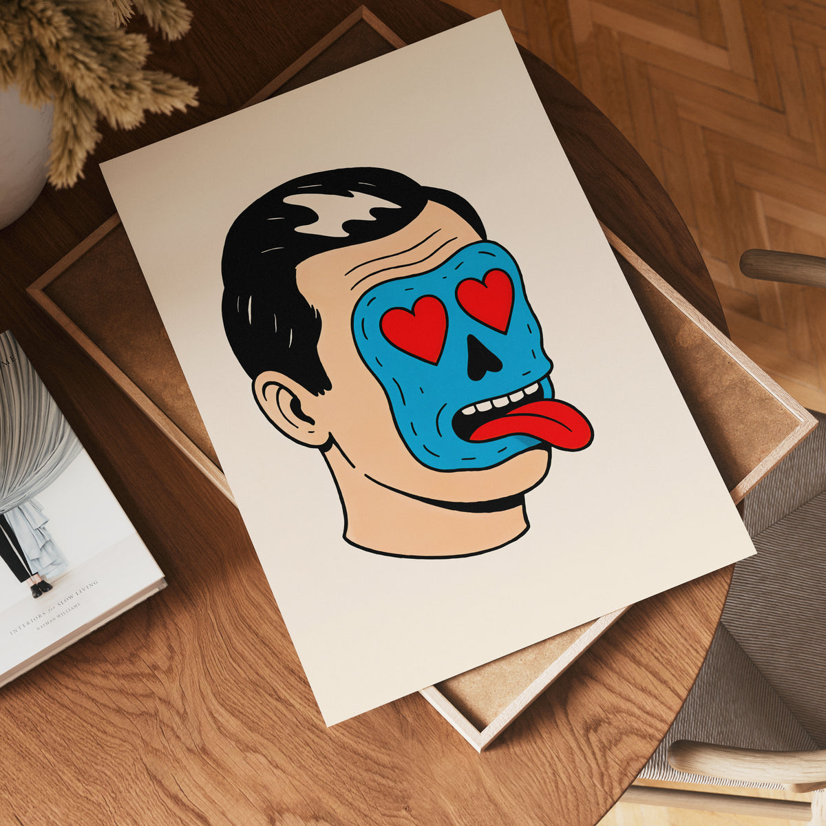Love Skull Pop – affisch med snyggt motiv, köp enkelt hos Bozetto i flera storlekar