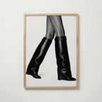 Sleek Leather Boots Poster – ekram