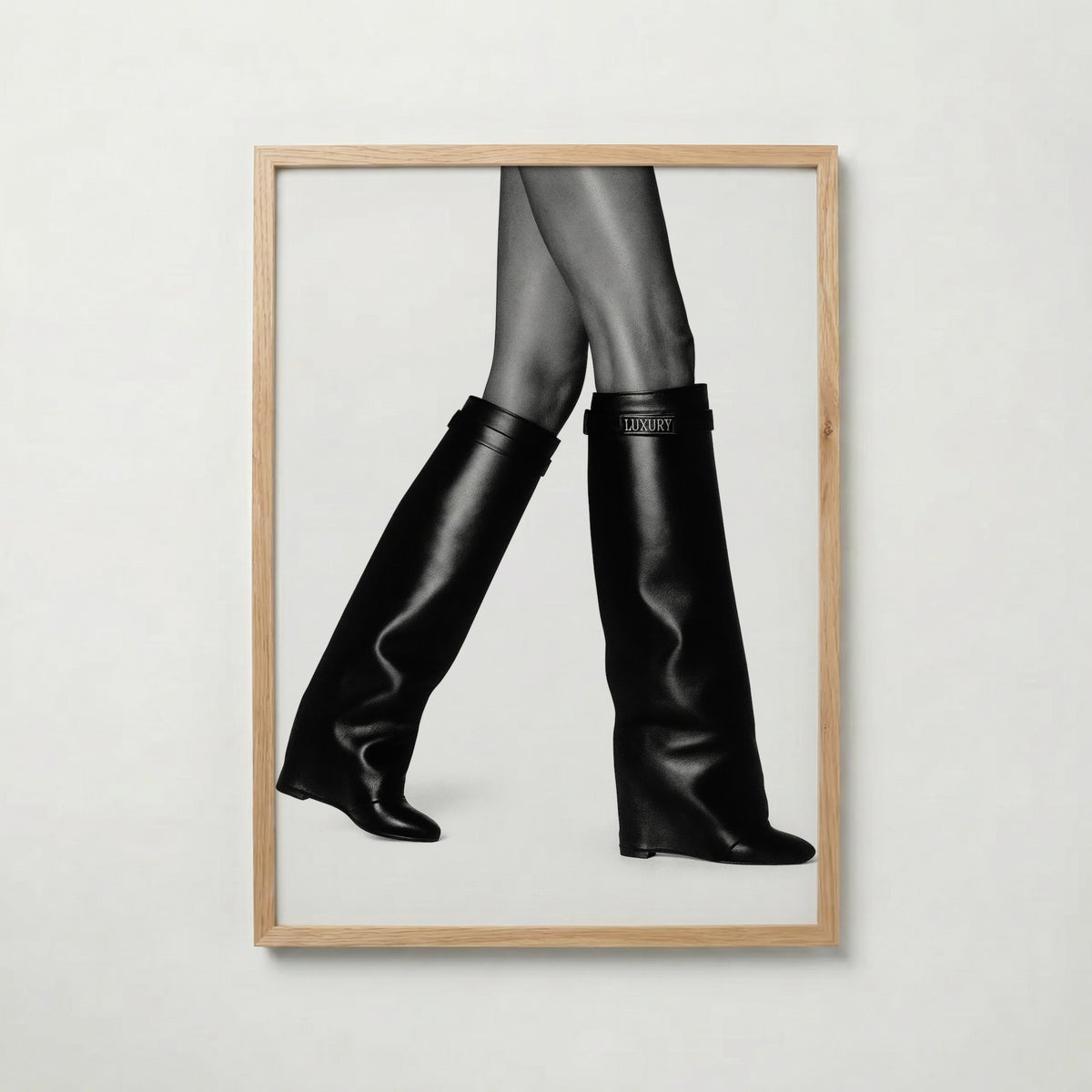 Sleek Leather Boots Poster – ekram