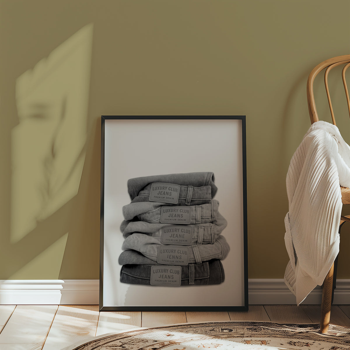 Folded Denim Stack Poster – i rum 4