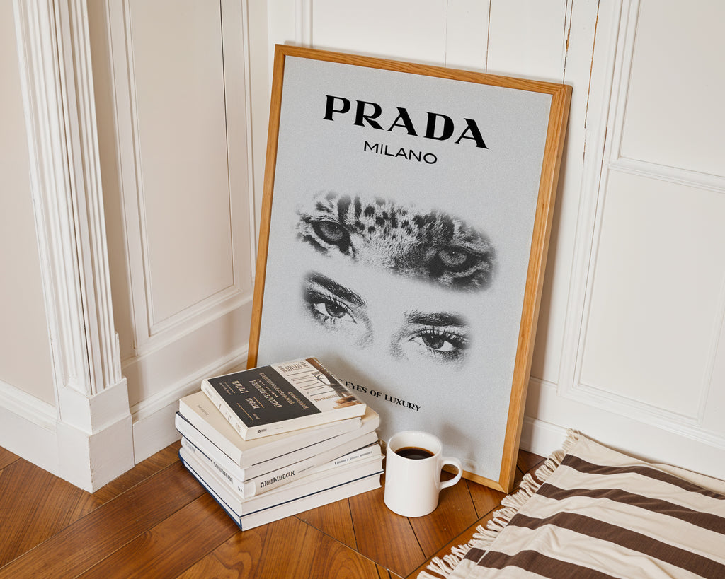 Mockup för Prada Milano – se hur affischen ser ut inramad på din vägg, Bozetto i hög tryckkvalitet