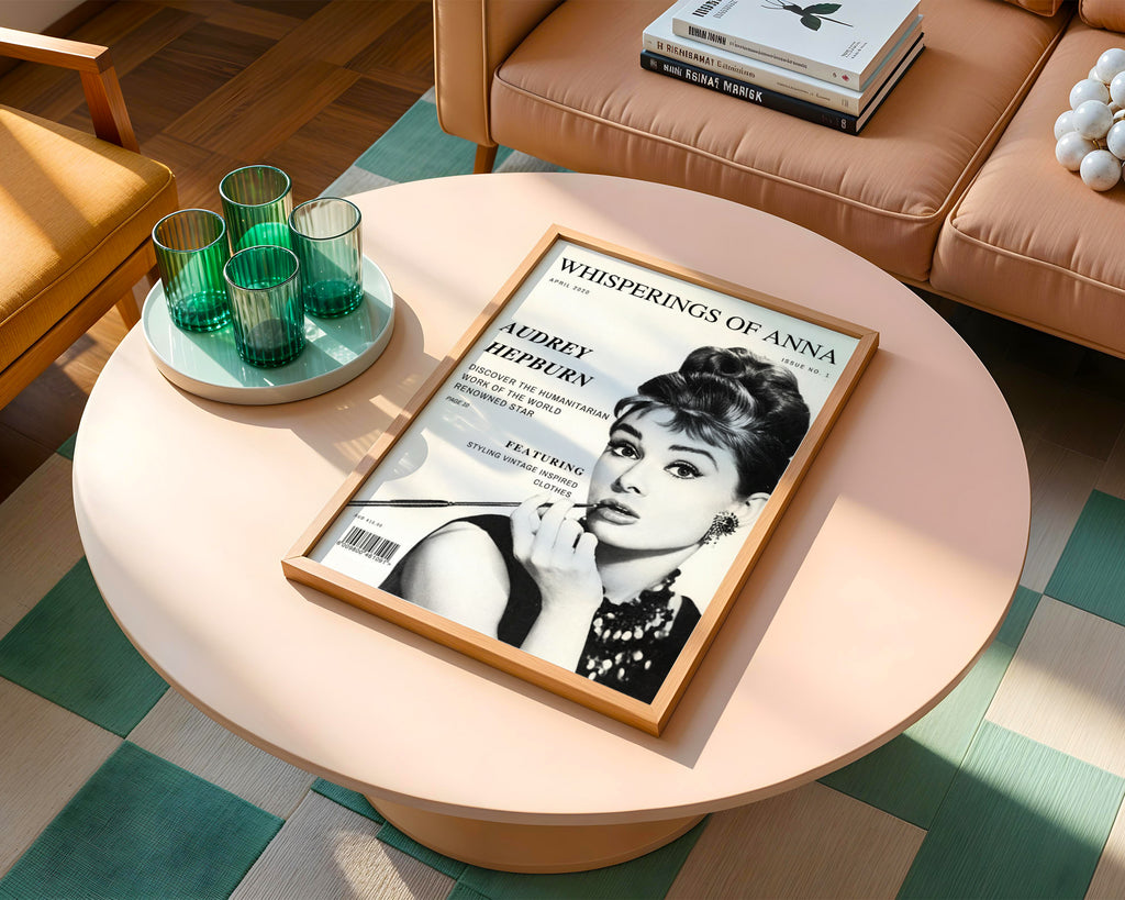 Mockup för Audrey Hepburn – se hur affischen ser ut inramad på din vägg, Bozetto