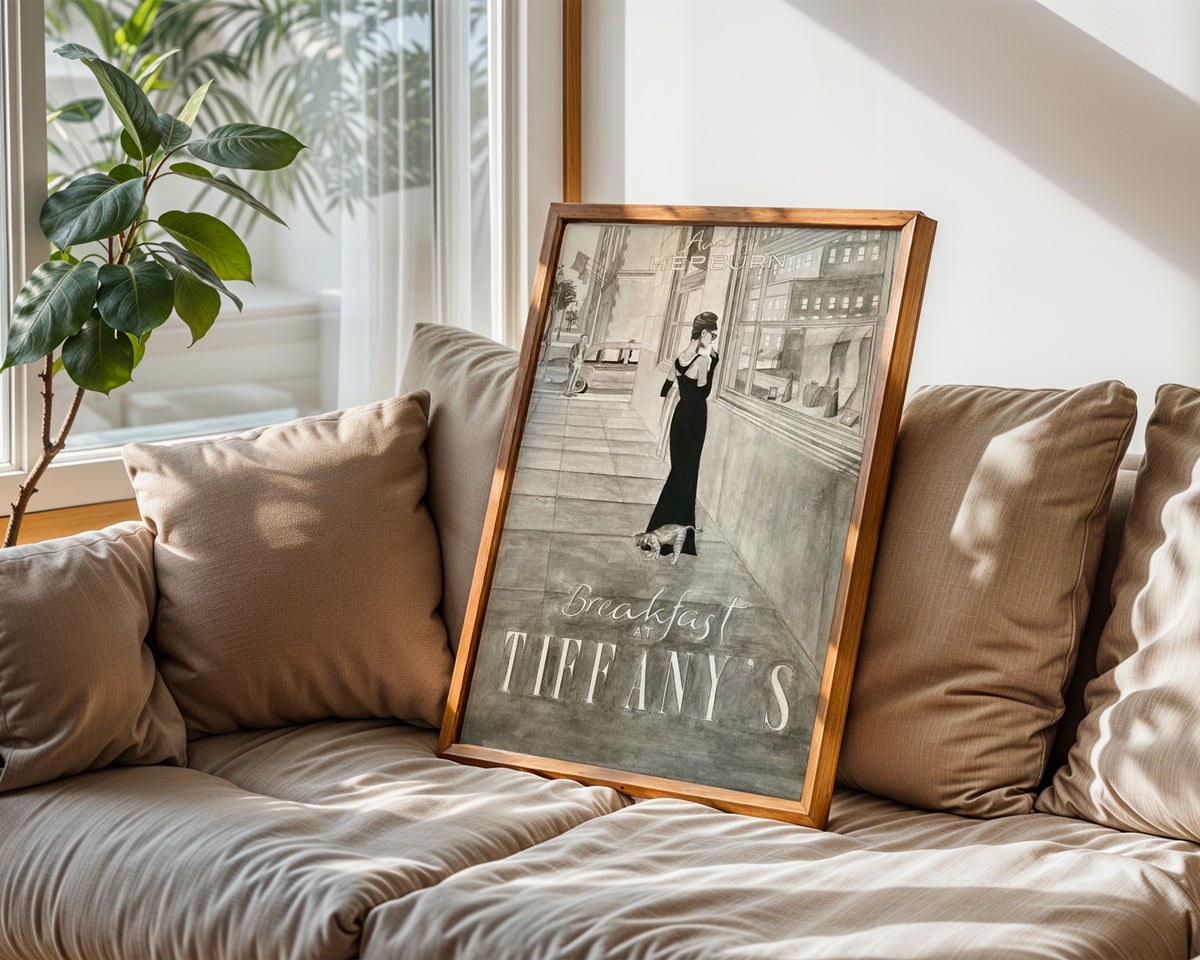 Breakfast at Tiffany’s poster visualiserad på vägg – från Bozetto i hög kvalitet