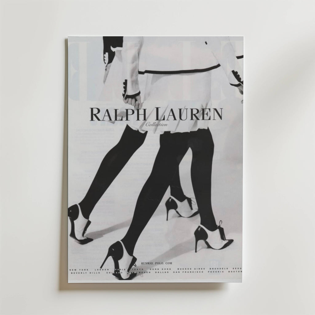 Ralph Lauren Runway Elegance – stilfullt konsttryck från Bozetto, tryckt på matt finpapper