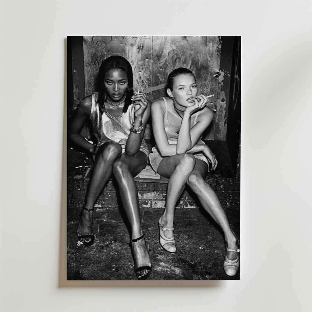 90s Supermodel Night – stilfullt konsttryck från Bozetto, tryckt på matt finpapper