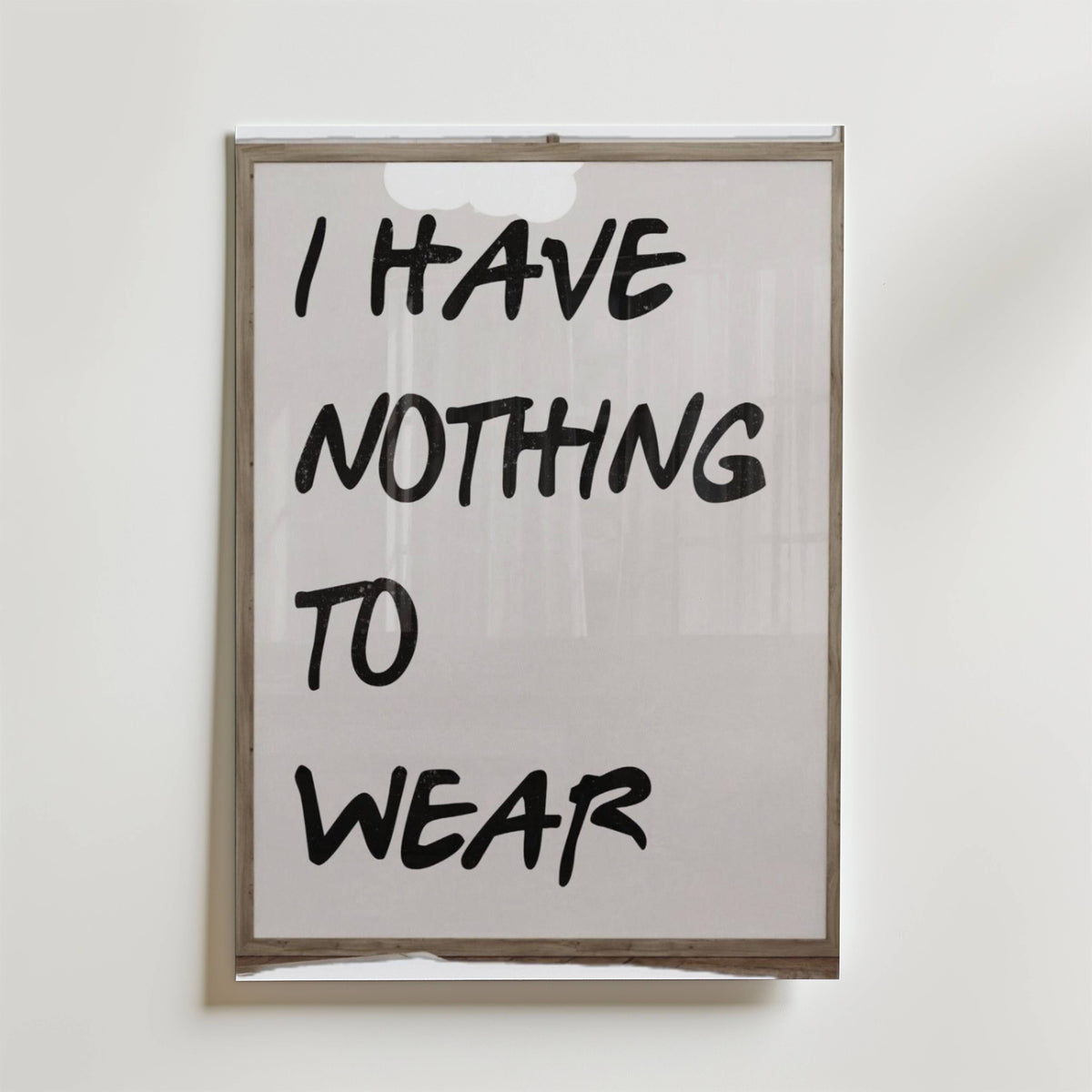 I Have Nothing To Wear – stilfullt konsttryck från Bozetto, tryckt på matt finpapper