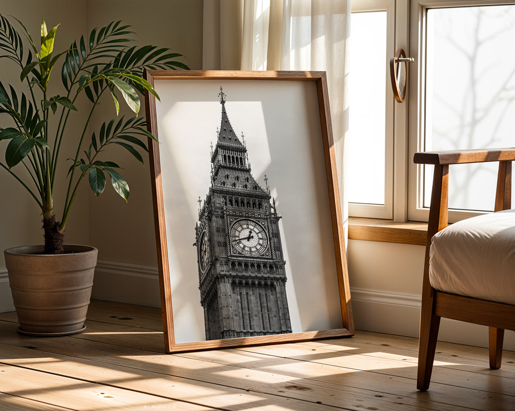 Mockup för Big Ben London – se hur affischen ser ut inramad på din vägg, Bozetto