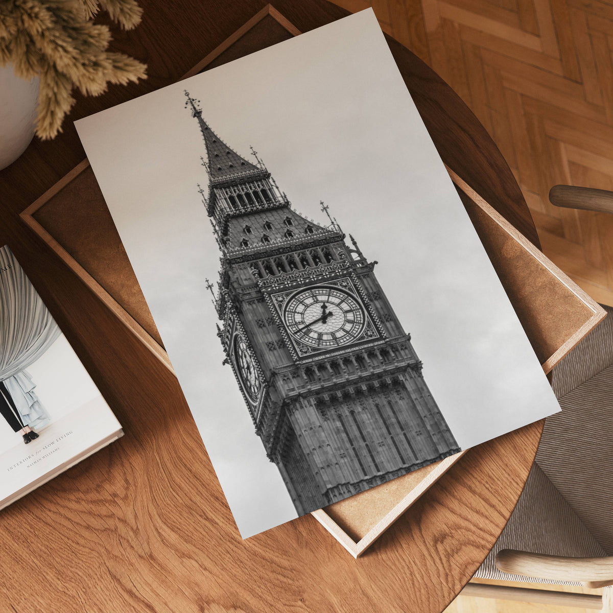 Big Ben London poster visad rakt fram – Bozetto affisch i hög tryckkvalitet i hög tryckkvalitet