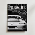 Porsche 911 GT3 – stilfullt konsttryck från Bozetto, tryckt på matt finpapper i hög tryckkvalitet