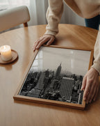 New York Skyline poster visad rakt fram – Bozetto affisch i hög tryckkvalitet i hög tryckkvalitet