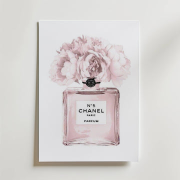 Chanel Bloom – stilfullt konsttryck från Bozetto, tryckt på matt finpapper i hög tryckkvalitet
