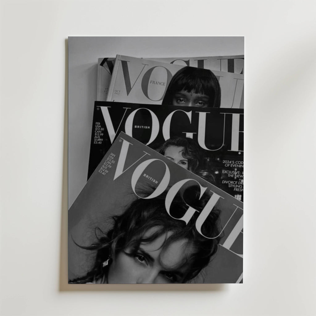 Vogue Magazine – stilfullt konsttryck från Bozetto, tryckt på matt finpapper i hög tryckkvalitet