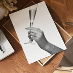 Champagne Elegance poster visad rakt fram – Bozetto affisch i hög tryckkvalitet i hög tryckkvalitet