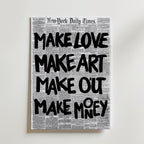 Inked Newsprint Layers Poster – canvas utan passepartout