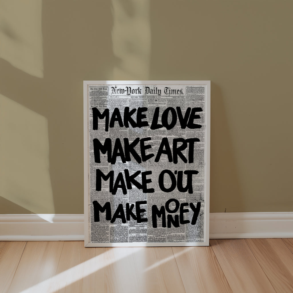 Inked Newsprint Layers Poster – i rum 5