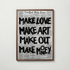 Inked Newsprint Layers Poster – valnötsram