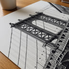 Steel Bridge Tower Poster – närbild på papper