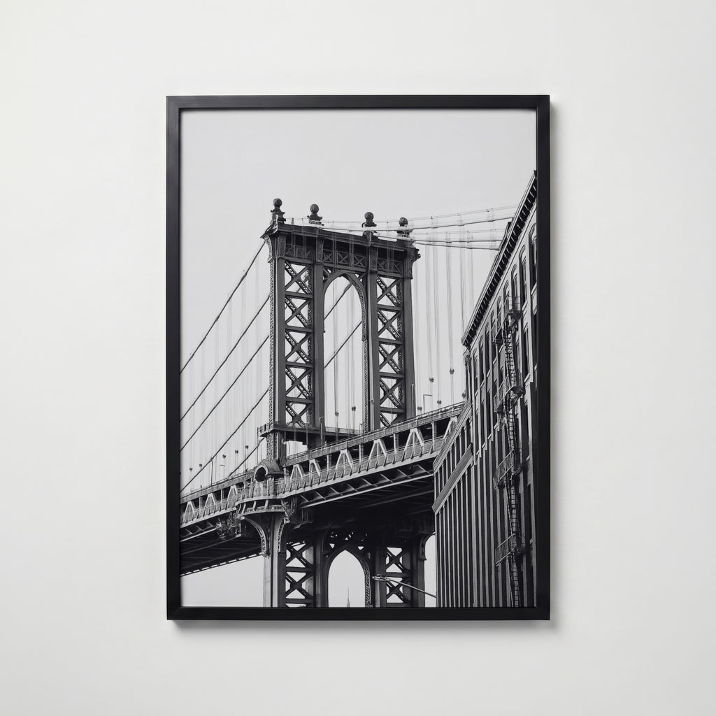 Steel Bridge Tower Poster – svart ram