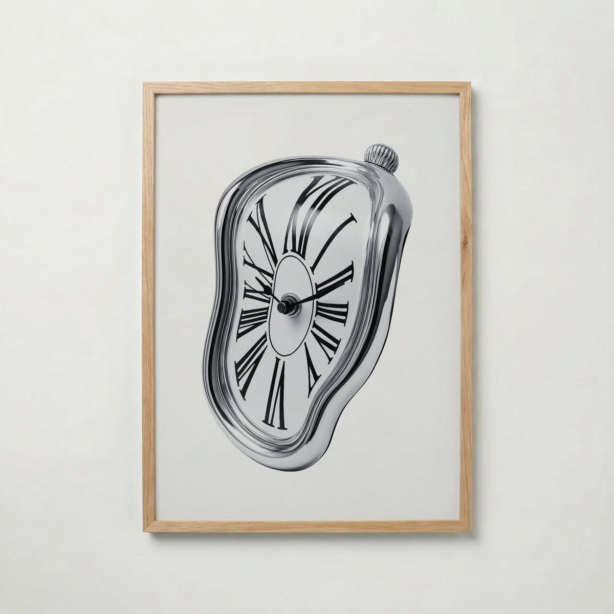 Melting Chrome Clock Poster – ekram