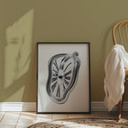 Melting Chrome Clock Poster – i rum 5