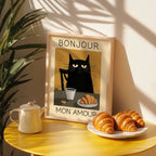 Parisian Cat Breakfast – affisch med stilfullt motiv från Bozetto i hög kvalitet