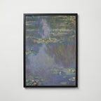 Claude Monet Water Lilies Blue 1907 affisch i modern svart ram – stark kontrast och stil, Bozetto