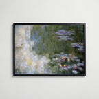 Claude Monet Nymphéas Giverny 1916 affisch i modern svart ram – stark kontrast och stil, Bozetto