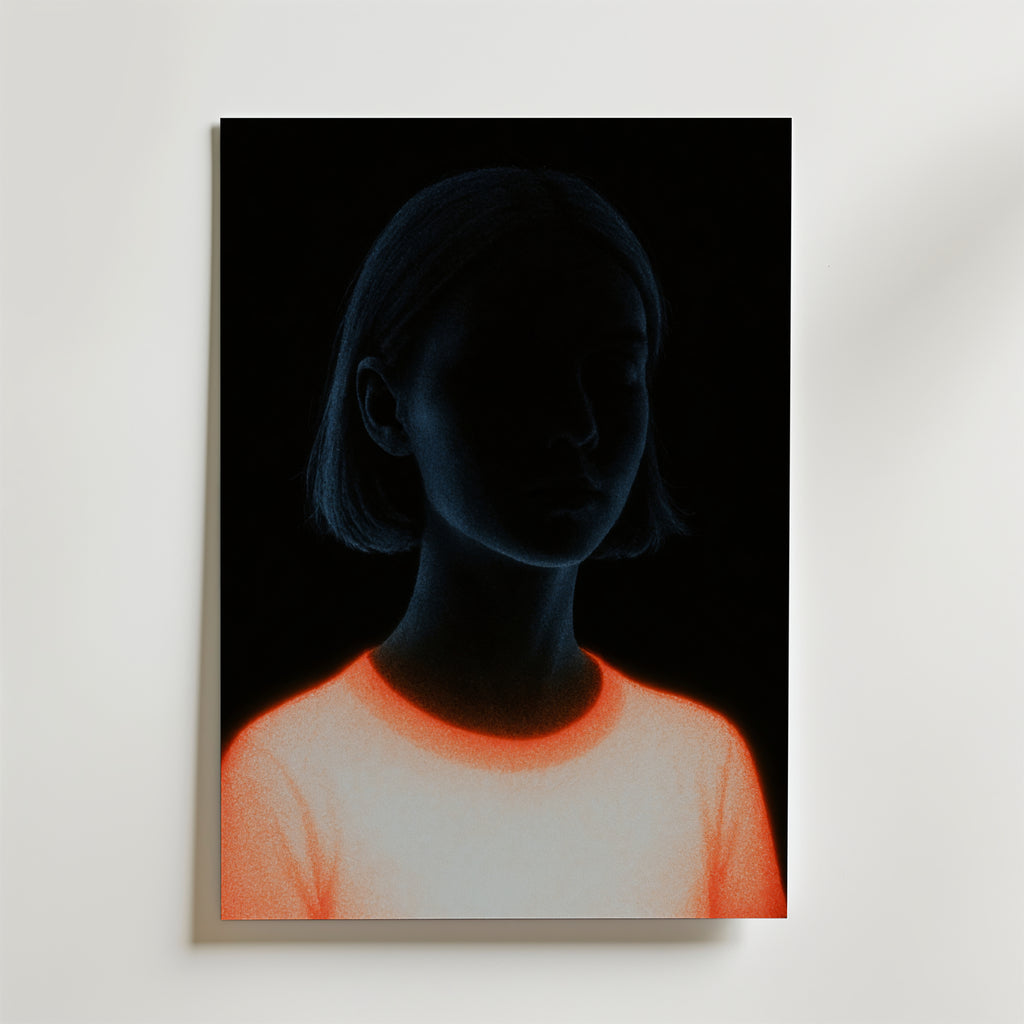 Neon Silhouette Glow – stilfullt konsttryck från Bozetto, tryckt på matt finpapper
