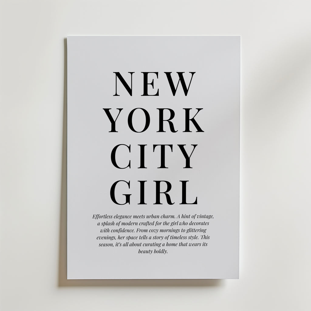 City Girl Editorial Poster – canvas utan passepartout