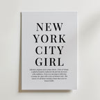 City Girl Editorial Poster – canvas utan passepartout