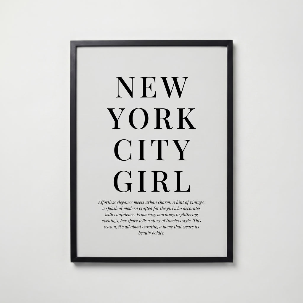 City Girl Editorial Poster – svart ram