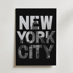 Skyline Cutout Type Poster – canvas utan passepartout