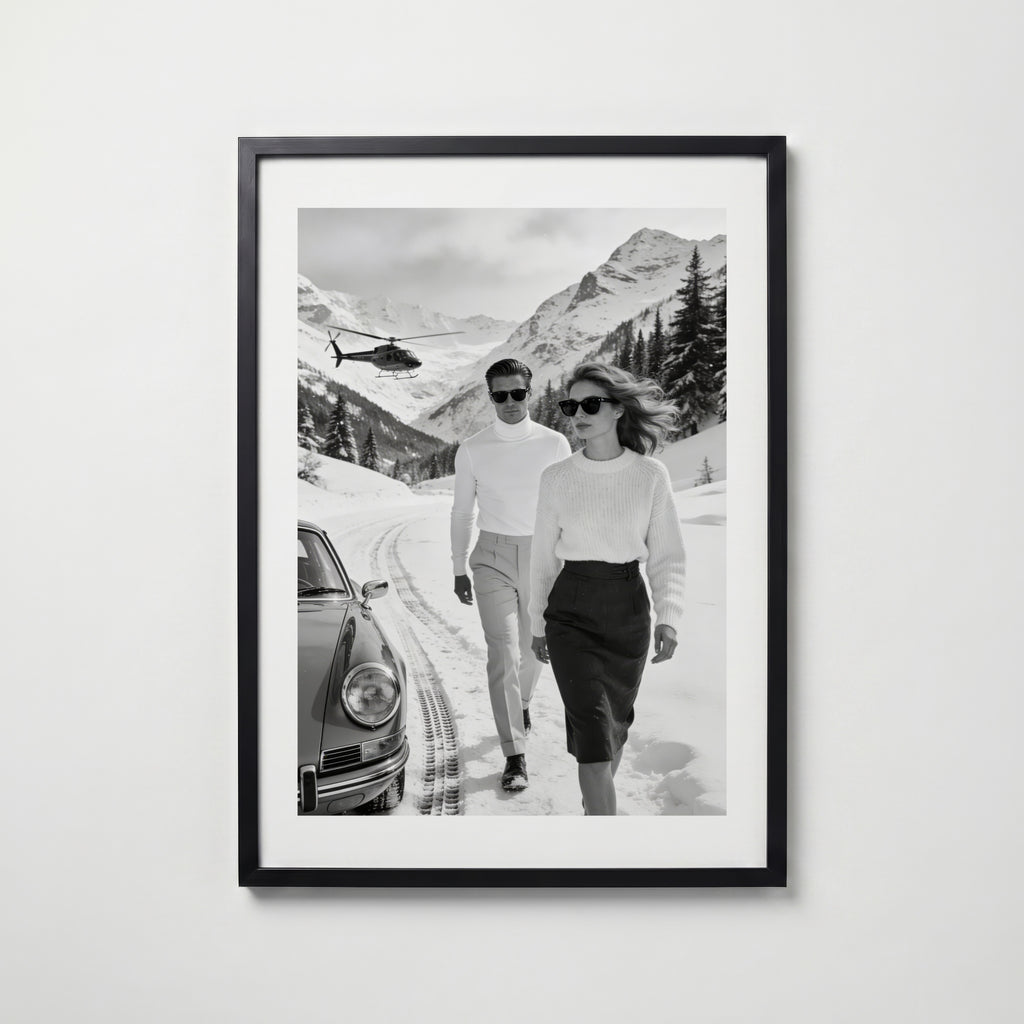 Alpine Noir Elegance – affisch med snyggt motiv, köp enkelt hos Bozetto i flera storlekar