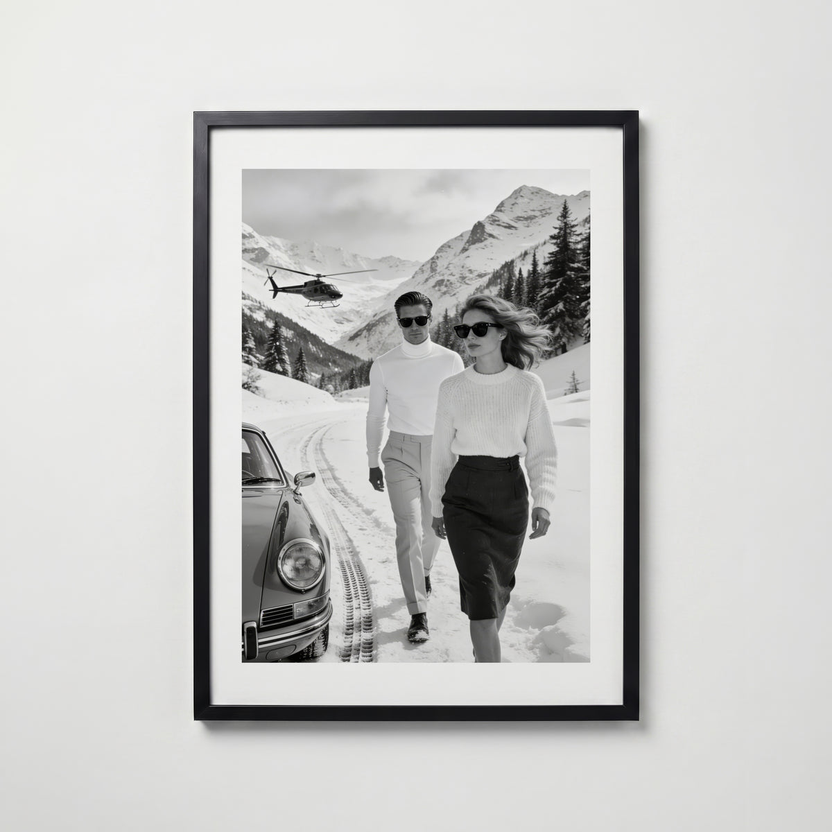 Alpine Noir Elegance – affisch med snyggt motiv, köp enkelt hos Bozetto i flera storlekar