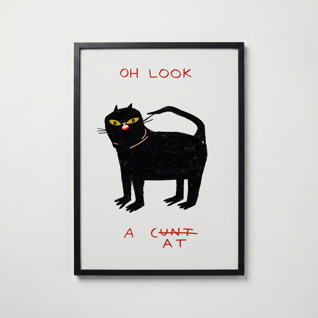 Oh Look Cat poster visad rakt fram – Bozetto affisch i hög tryckkvalitet i hög tryckkvalitet