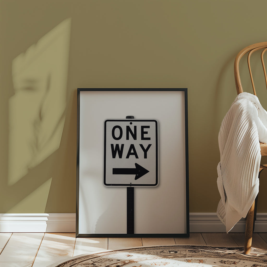 One Way Sign Poster – i rum 3