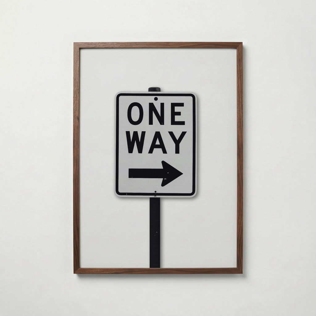 One Way Sign Poster – valnötsram