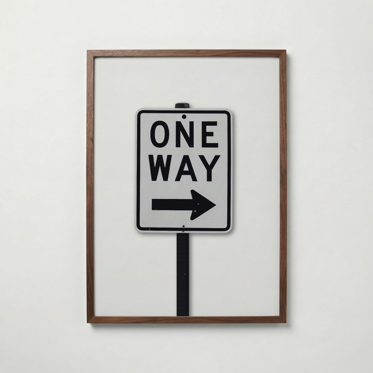 One Way Sign Poster – valnötsram