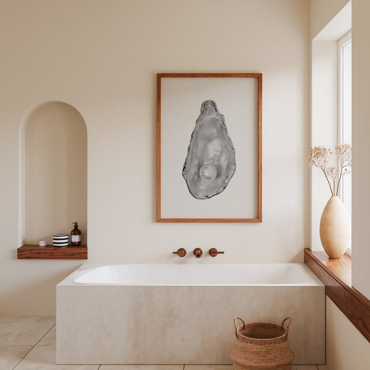 Silver Oyster Pearl Poster – i rum 2