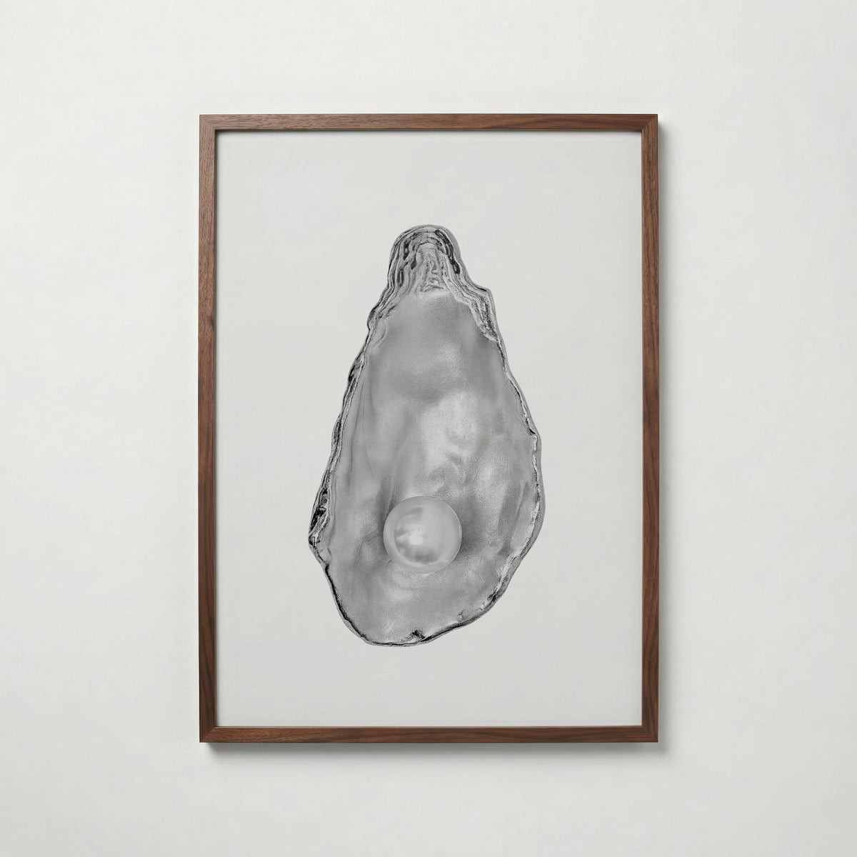 Silver Oyster Pearl Poster – valnötsram