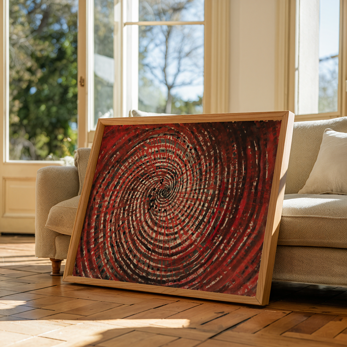 Hilma af Klint Spiral of Life poster visad rakt fram – Bozetto affisch i hög tryckkvalitet