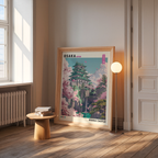 The Osaka Castle poster visad rakt fram – Bozetto affisch i hög tryckkvalitet i hög tryckkvalitet