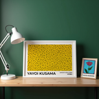 Mockup av Yayoi Kusama – Infinity affisch på vägg – köp enkelt hos Bozetto i hög kvalitet
