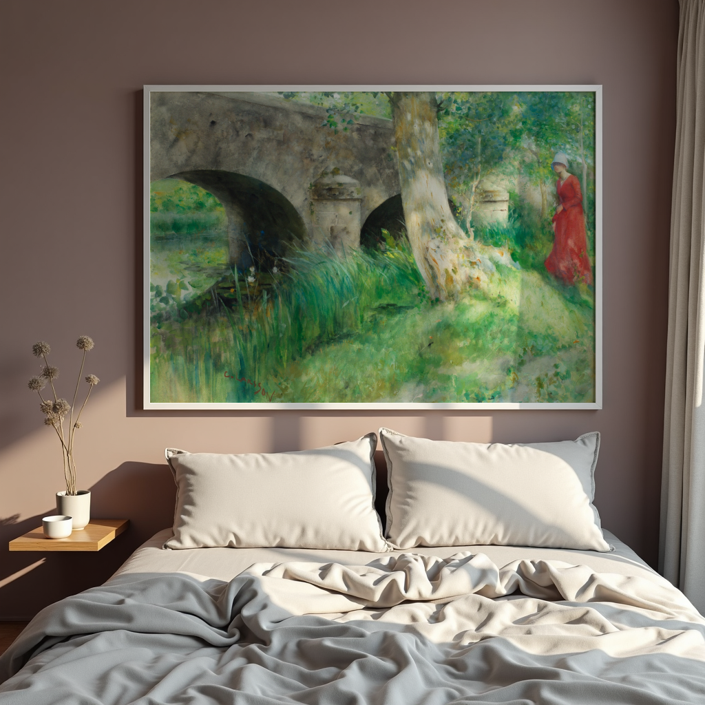 Carl Larsson The Bridge in poster visualiserad på vägg – från Bozetto i hög kvalitet