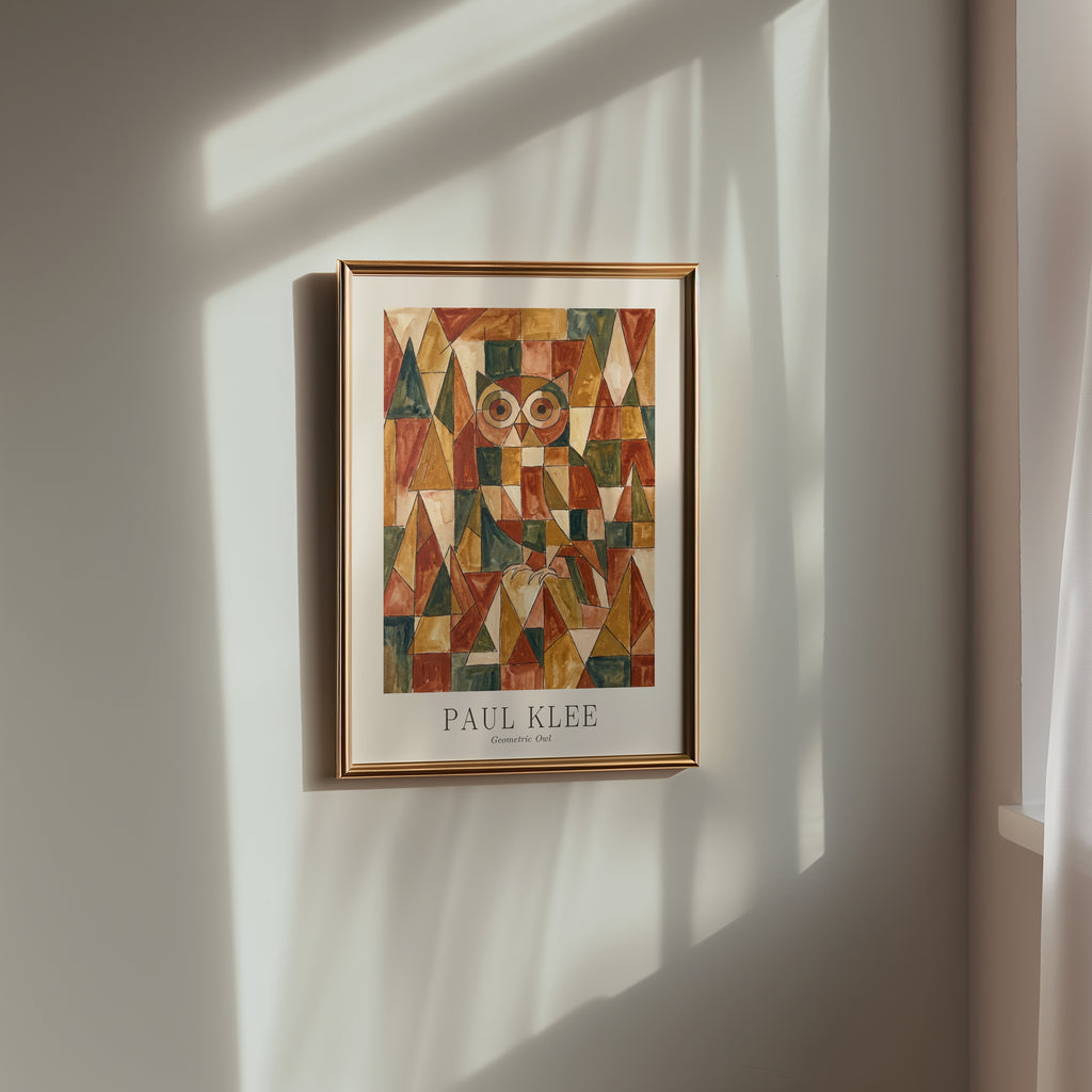 Paul Klee Geometric Owl Poster – i rum 3