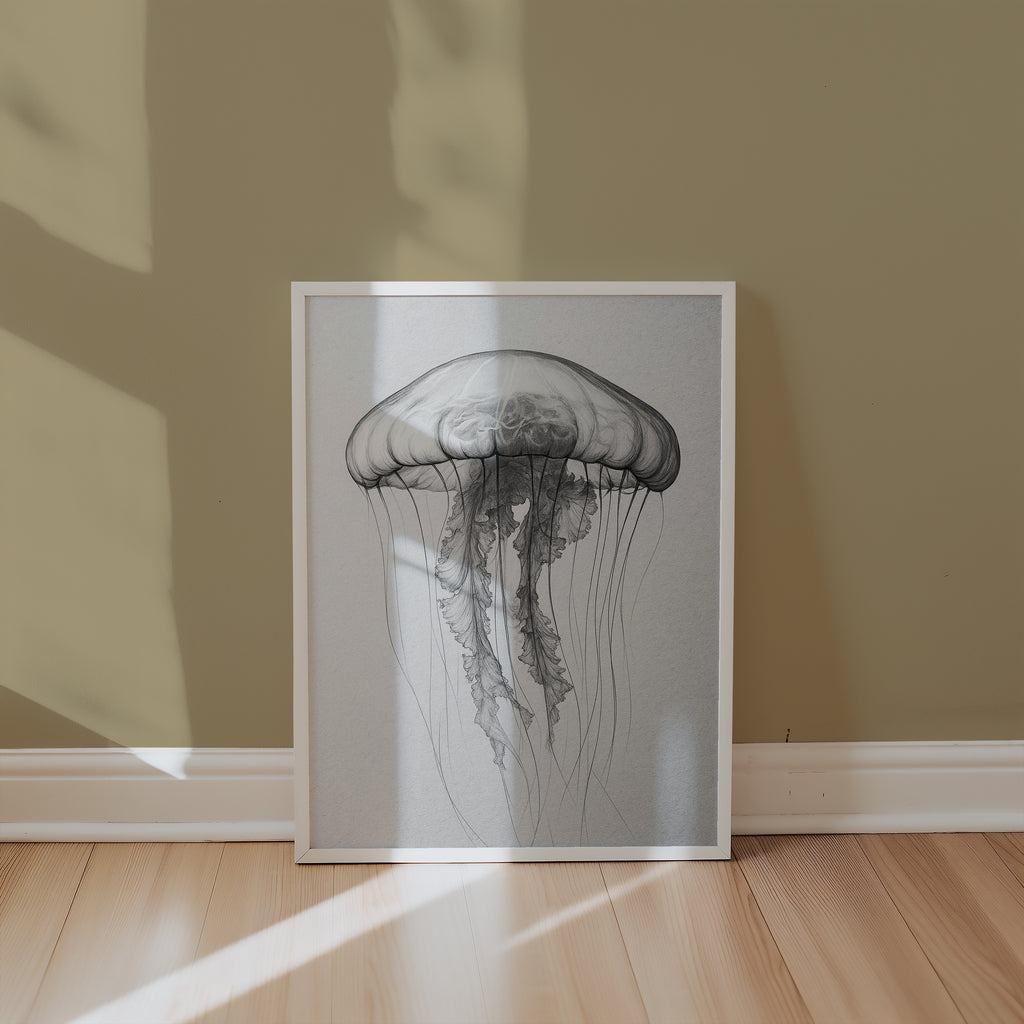 Drifting Jellyfish Sketch Poster – i rum 1