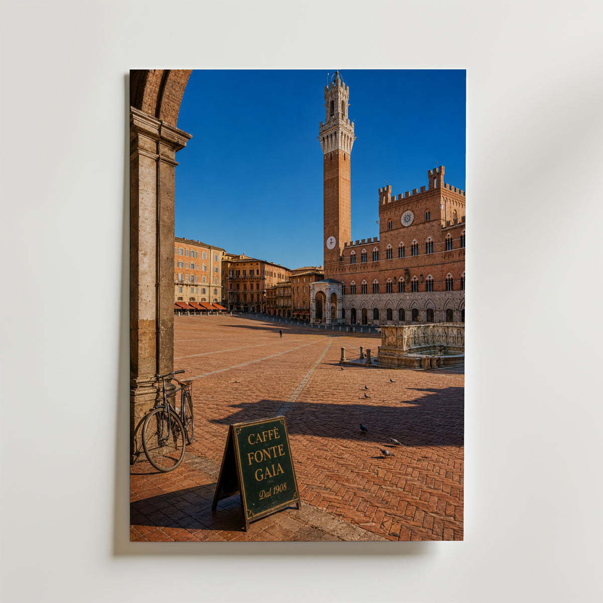 Marco Ricci Piazza del Campo Siena Poster – Sienas medeltida torg Piazza del Campo sett uppifrån