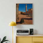 Marco Ricci Piazza del Campo Siena Poster – Sienas medeltida torg Piazza del Campo sett uppifrån