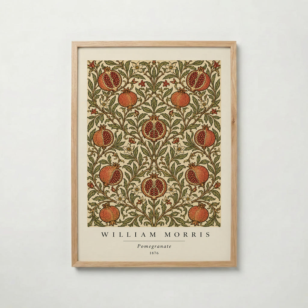 Plakat z granatem autorstwa Williama Morrisa