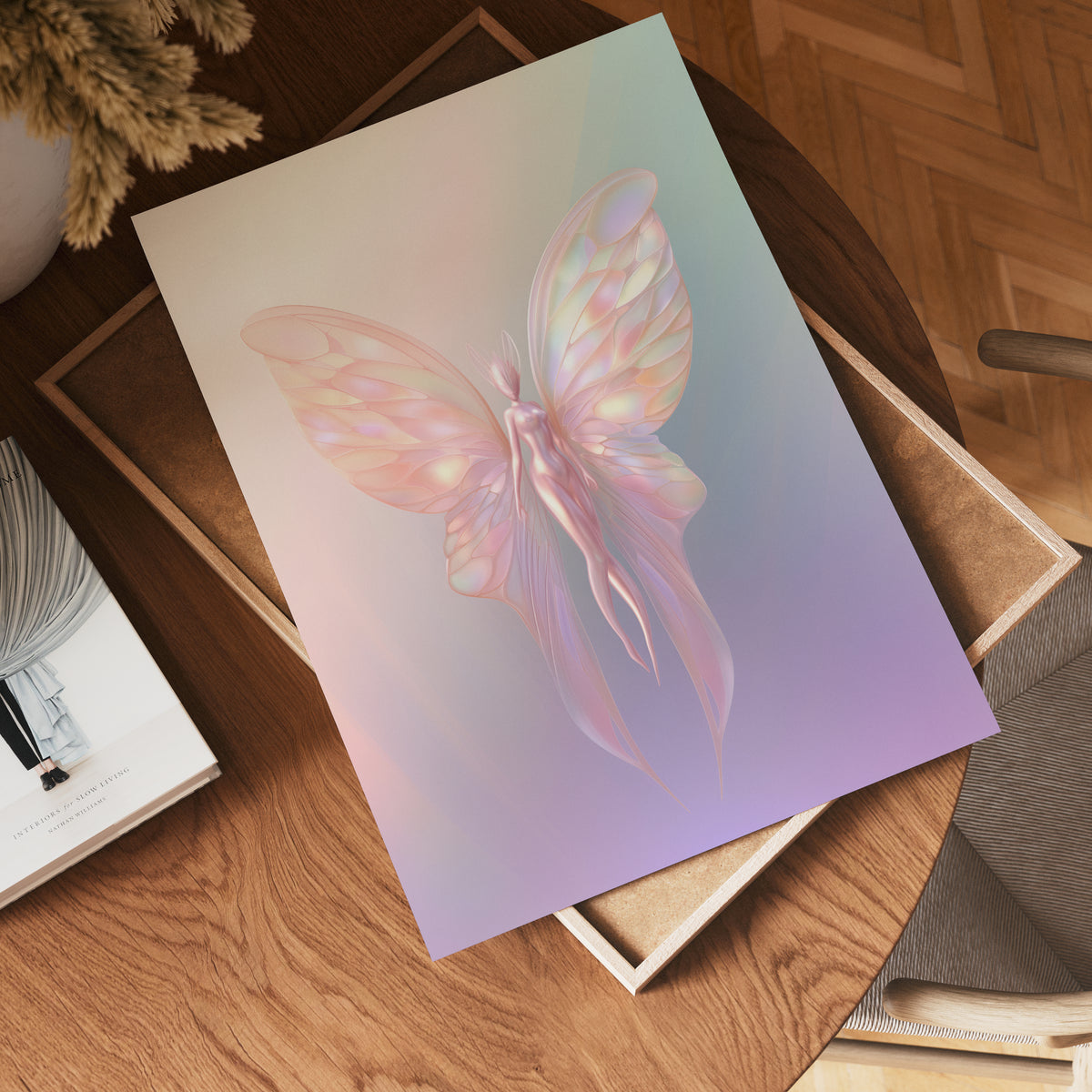 Pastel Fairy Wings poster i olika storlekar – köp enkelt hos Bozetto i hög kvalitet